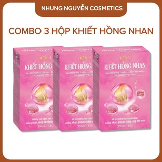 Combo 3 Hộp Khiết Hồng Nhan (Hộp 30 Gói) - Mẫu Mới Thay Thế Tuyết Ngọc Nhan