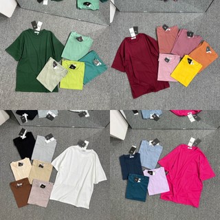 Ảnh tự chụp áo thun trơn cotton thô cổ tròn tay ngắn