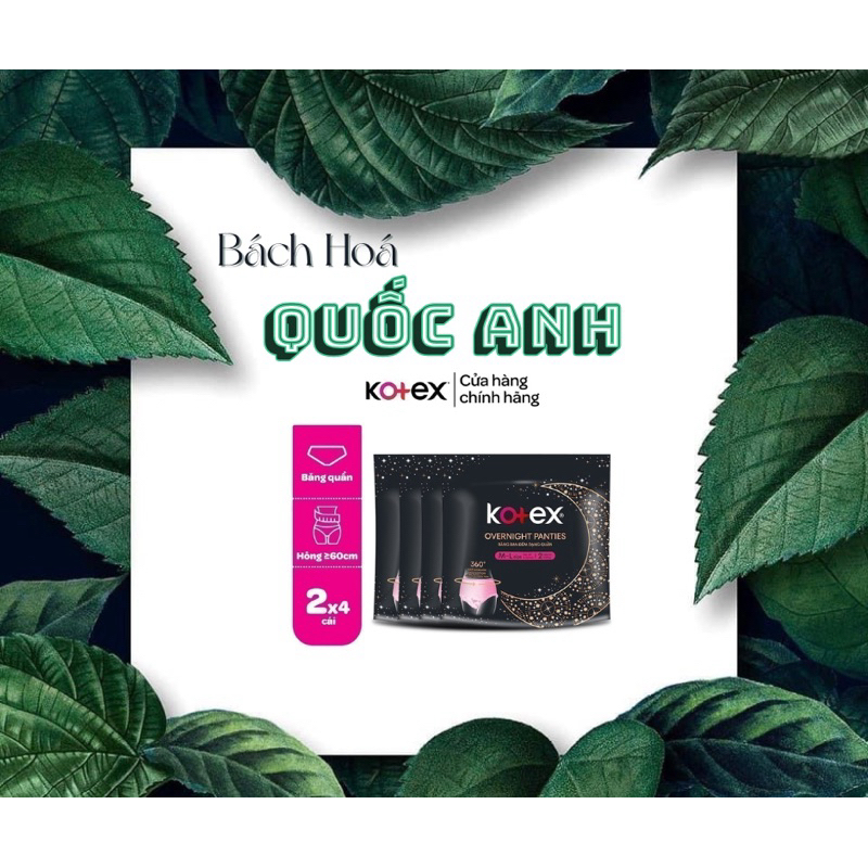 Kotex ban đêm dạng quần size M/L,L/XL (băng vệ sinh dạng quần)