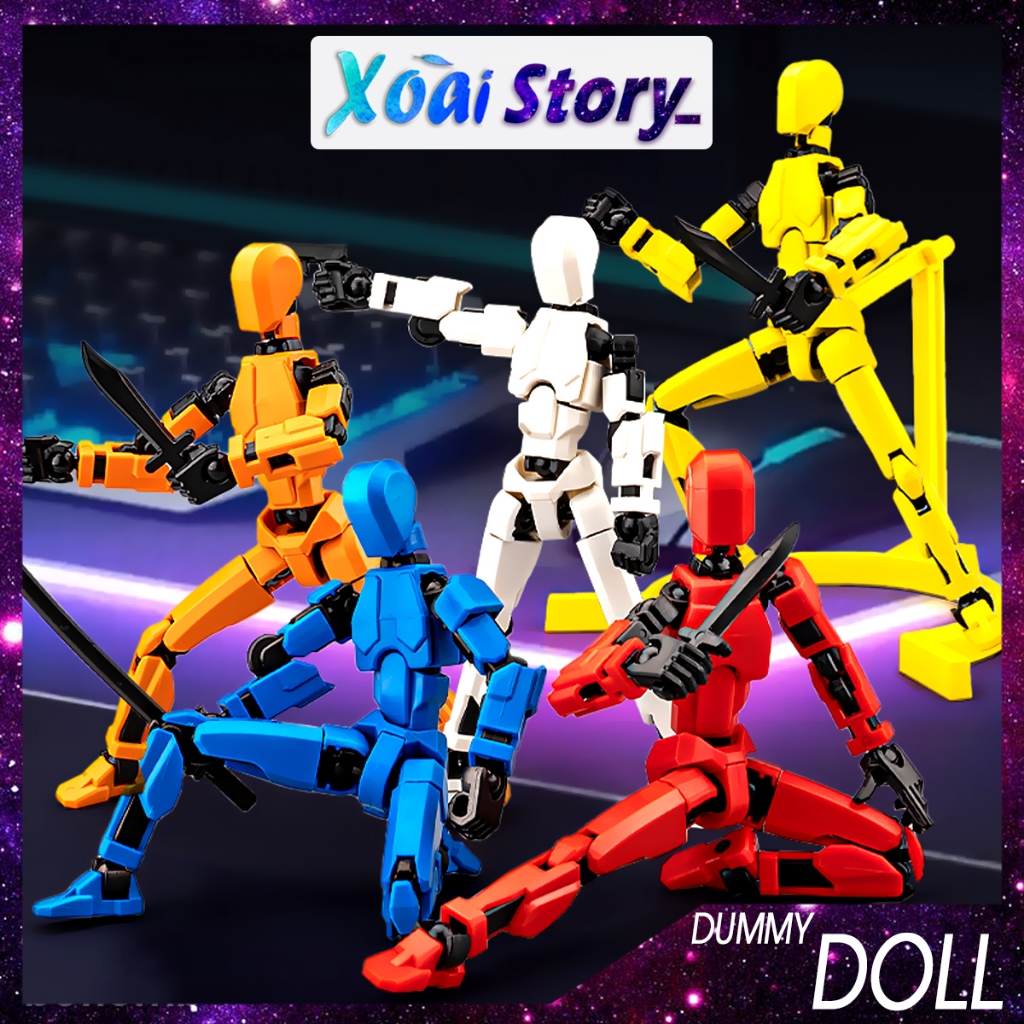 Đồ chơi lắp ráp, mô hình hành động dummy 13 có sẵn đế 5 phân loại màu 7 phụ kiện cầm tay