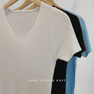 Cool v-neck knit -laciel