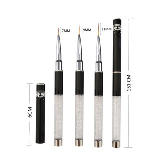 Cọ nét cán đá cao cấp 3 sizes (6mm; 9mm; 11mm) - Cọ vẽ nail chuyên dụng (lẻ chiếc)