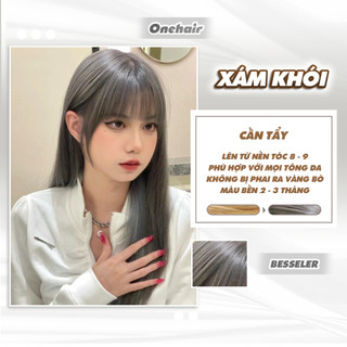 Thuốc Nhuộm Tóc Màu XÁM KHÓI, Cần Tẩy - ONE HAIR