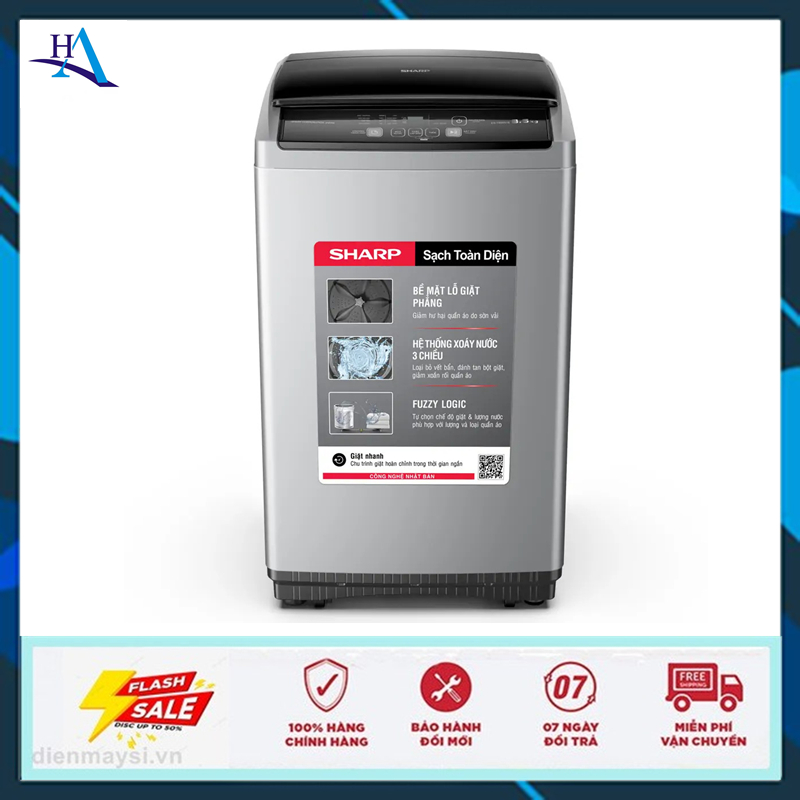 Máy Giặt Sharp 8.5 Kg ES-Y85HV-S (Miễn phí giao tại HCM-ngoài tỉnh liên hệ shop)