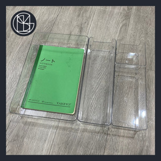 Khay Chia Ngăn Kéo Tủ, khay đựng đồ phong cách Nhật Bản, có đế chống trượt, khay sắp xếp hộc tủ, nhựa trong suốt