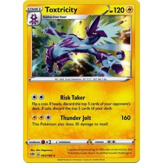 Thẻ Pokemon TCG Chính Hãng  [seal] Toxtricity 063/189