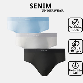  Quần sịp nam chất thun lạnh cao cấp combo 3 quần lót nam tam giác chính hãng SENIM 