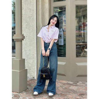 Quần jean ống rộng basic CHIBEST EQD63
