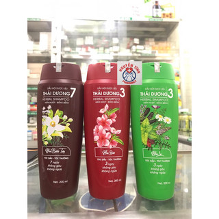 dầu gội dược liệu thái dương 3, 7 chai 200ml
