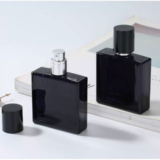 Chai chiết nước hoa thủy tinh 30ml, 50ml, 100ml kiểu Bleu màu đen trong đủ kích thước tiện dụng.