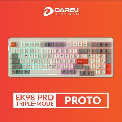 Bàn phím cơ Dareu EK98 Pro PROTO - Kết nối bluetooth 5.1 / Wireless 2.4G /Type C| Hotswap | Led RGB