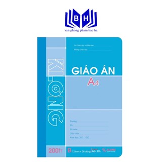 Sổ giáo án 200 trang a4 klong ms315, sổ giáo án kẻ ngang a4 200 trang klong ms315