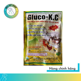 Gluco K-C điện giải, giải nhiệt cho vật nuôi gói 200g, 1kg