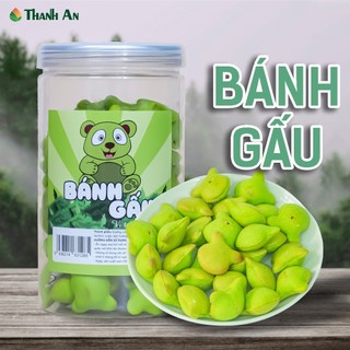 Bánh gấu trà xanh Matcha Đóng hộp 300g ít đường, tốt cho sức khỏe Ngon mê ly, ăn là ghiền hộp - Thanh An Food