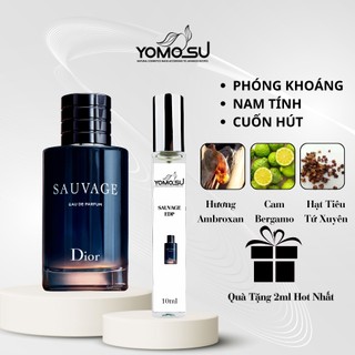  Nước hoa nam DIOᏒ Sauvage EDP Phóng Khoáng, Nam Tính, Cuốn Hút Dung tích 10ml