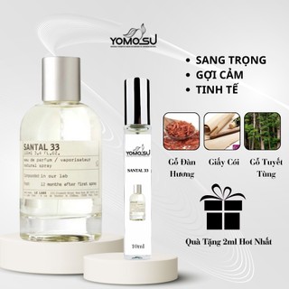  Nước Hoa Unisex Le Lab0 Santal 33 EDP Sang Trọng Quyến Rũ, Gợi Cảm Dung tích 10ml 20ml 30ml