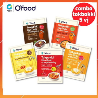 Bánh gạo Hàn Quốc ăn liền - Tokbokki ăn liền không cay Ofood Miwon vị phomai, vị chua ngọt và vị tương đen