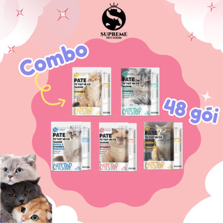 Thùng Pate CHO MÈO 48 gói mix vị, mỗi gói 100 gram (vị mới)