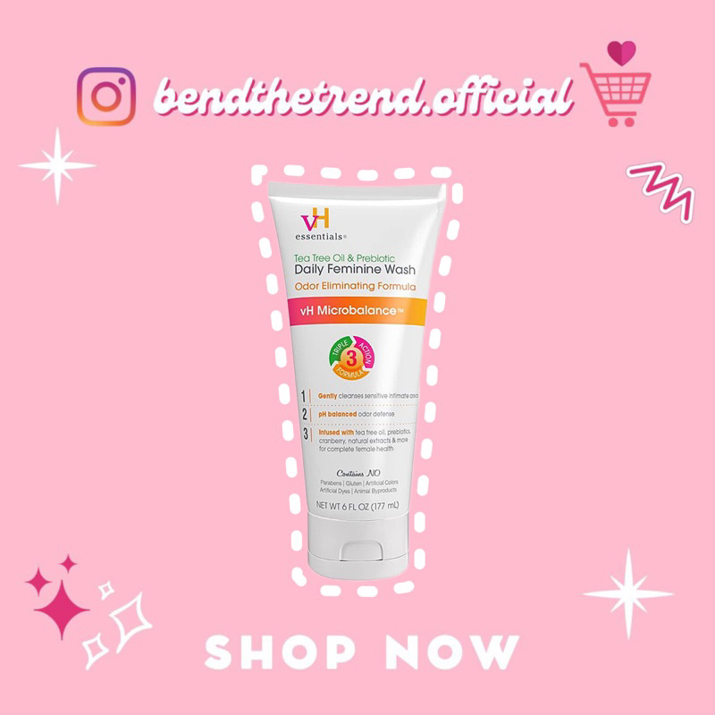 [AUTH-ĐỦ BILL] DUNG DỊCH VỆ SINH VH ESSENTIALS TEA TREE OIL & PREBIOTIC DAILY FEMININE WASH KHỬ MÙI 