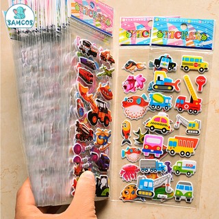 Sticker nổi 3D hoạt hình nhiều hình ngộ nghĩnh, sticker cute cho bé Samcos