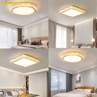 Đèn ốp trần MONSKY LYLA  50cm pha lê phong cách hiện đại sang trọng kèm bóng cao cấp và điều khiển