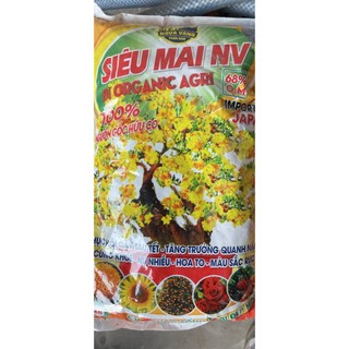 Phân bón chuyên cho hoa Mai NV Bi Organic Agri Nguồn Gốc Hữu Cơ gói 1Kg