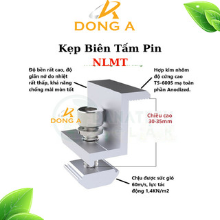Kẹp biên tấm pin năng lượng mặt trời,Kẹp giữa tấm pin năng lượng mặt trời, thanh mini rail, thanh ray nhôm lắp NLMT