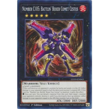 Thẻ bài Yugioh - TCG - Number C105: Battlin' Boxer Comet Cestus / LD10-EN043'