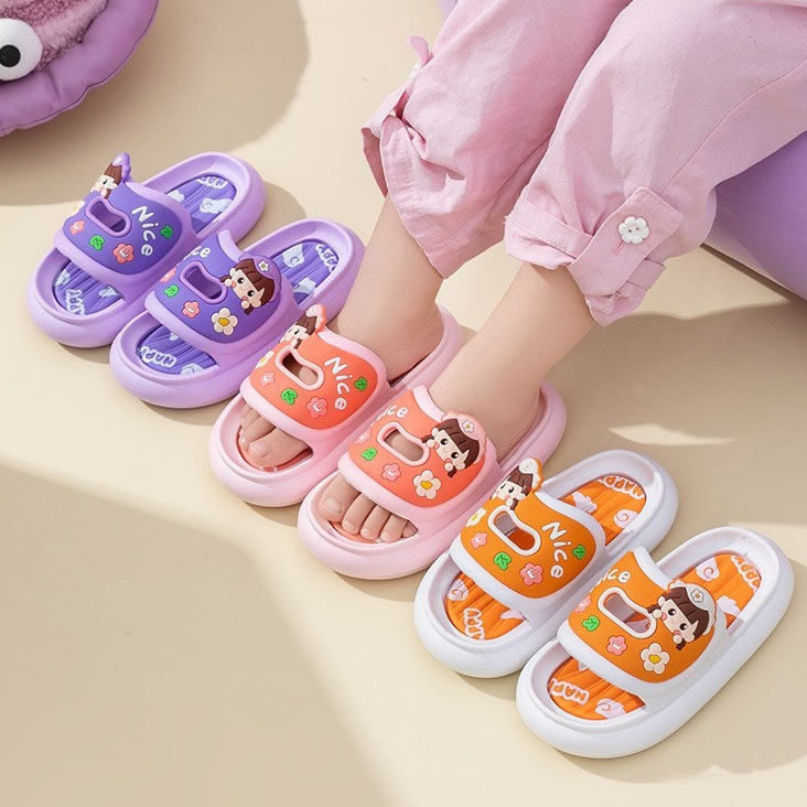 (Ảnh Thật) Dép Lê Bé Gái Siêu Xinh Hình Nàng Tiên Hoa mẫu mới2024,3 màu sắc cute,Đế chống trơn trượt