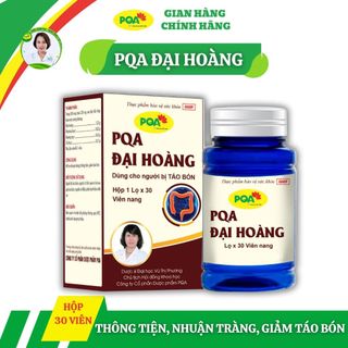 Đại hoàng PQA thông tiện, nhuận tràng, giảm táo bón. Hộp 30 viên
