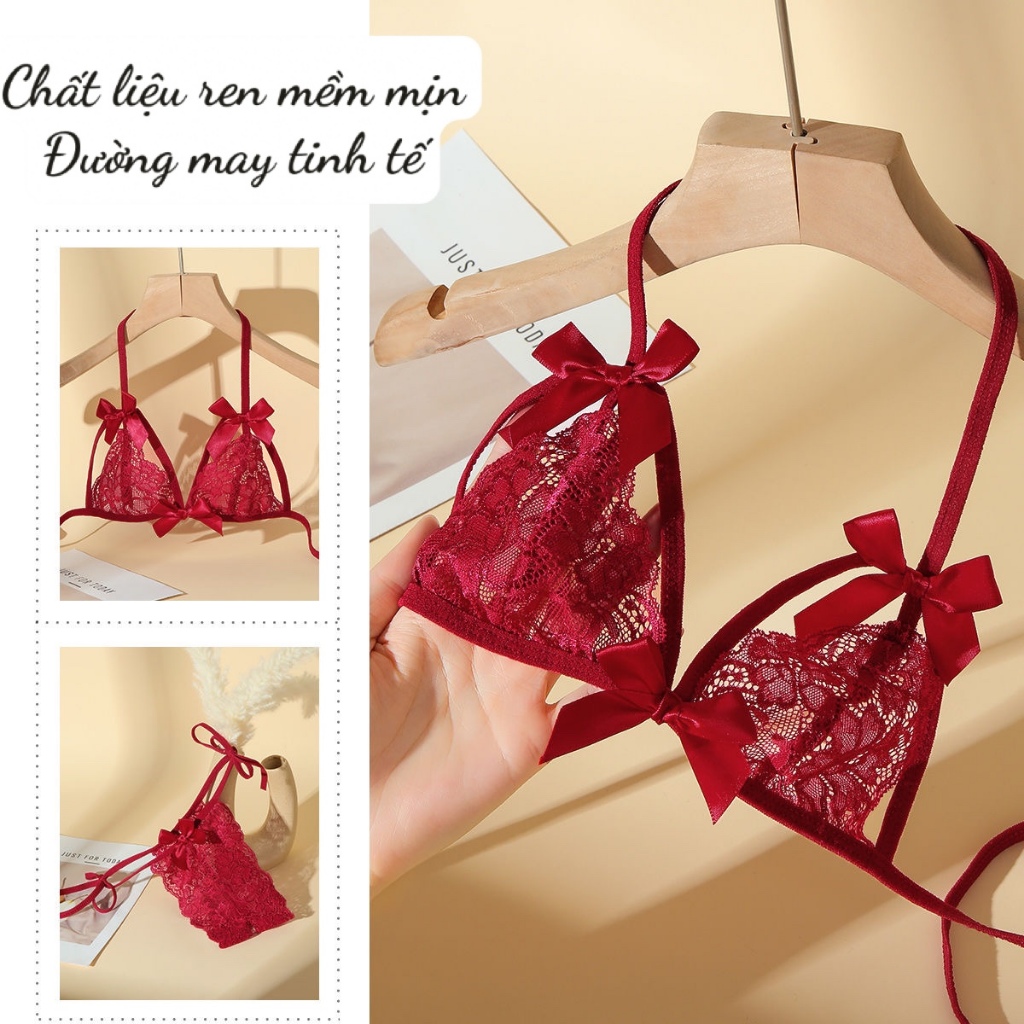 Bộ Đồ Lót Quyến Rũ Gợi Cảm Đính Nơ 1192 [CWEAR.SEXY_ĐỒ NGỦ & NỘI Y CAO CẤP] | BigBuy360 - bigbuy360.vn