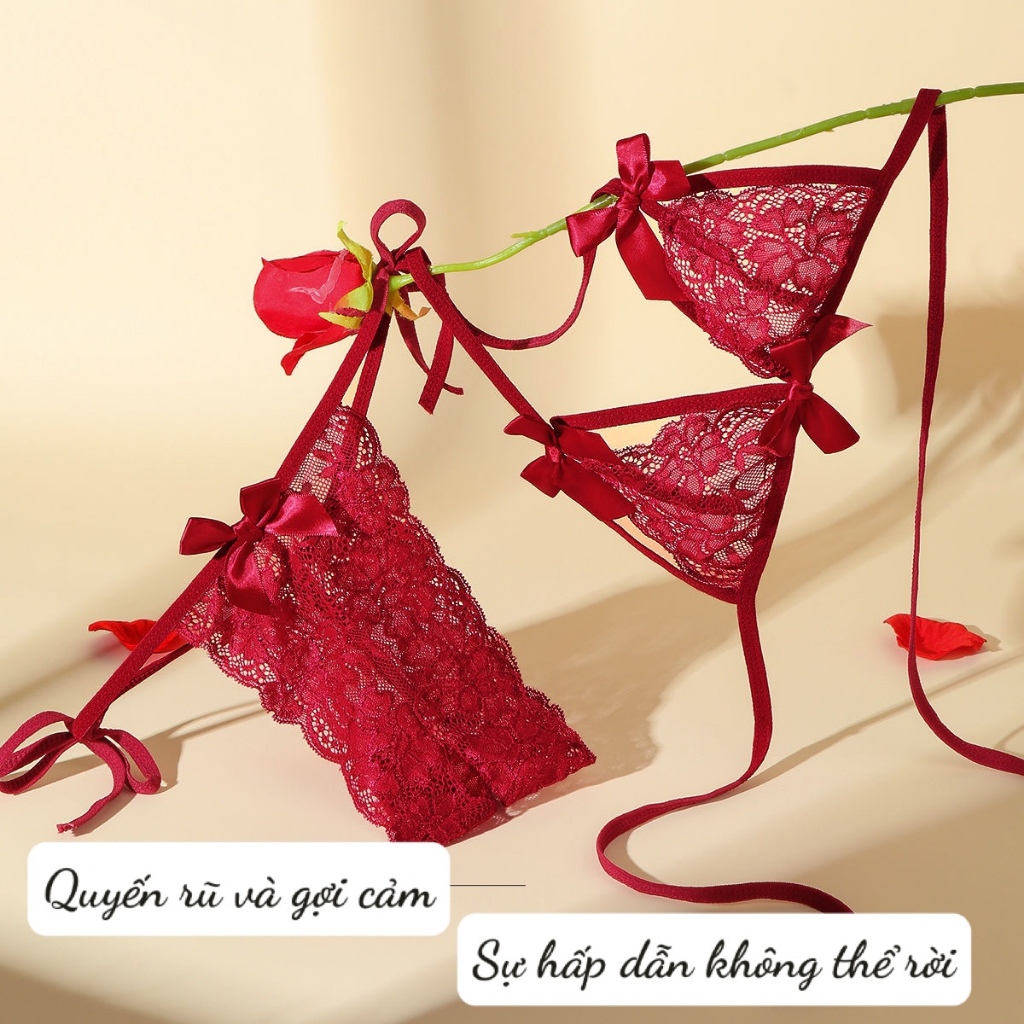 Bộ Đồ Lót Quyến Rũ Gợi Cảm Đính Nơ 1192 [CWEAR.SEXY_ĐỒ NGỦ & NỘI Y CAO CẤP] | BigBuy360 - bigbuy360.vn