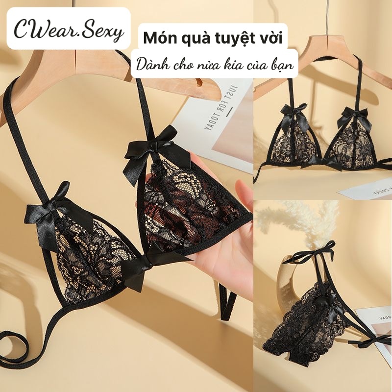 Bộ Đồ Lót Quyến Rũ Gợi Cảm Đính Nơ 1192 [CWEAR.SEXY_ĐỒ NGỦ & NỘI Y CAO CẤP] | BigBuy360 - bigbuy360.vn