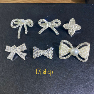 Tag cài nơ size tần 2.5cm bằng đá