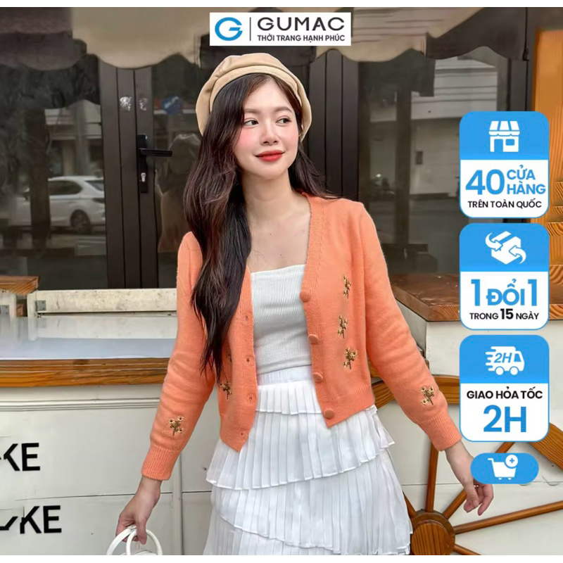 Pass Áo khoác len thêu tiểu thư Gumac
