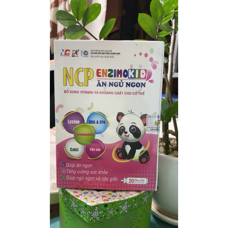 Siro Yến Sào Ăn Ngon Ngủ Tốt ENZIMOKID NCP Giúp Bé Tăng Cân Tự Nhiên - Hộp 20 Ống