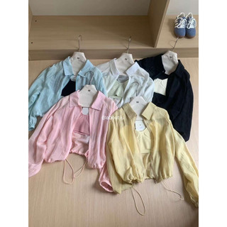 306 SƠ MI TƠ GIẤY TAY BO RÚT EO