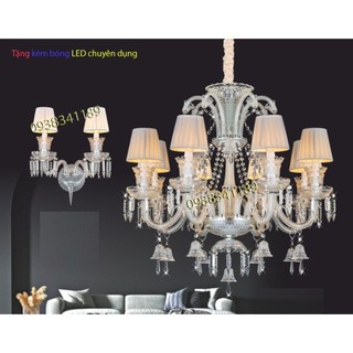 Đèn Chùm Nến 8 tay đèn trang trí phòng khách, studio, nhà hàng khách sạn