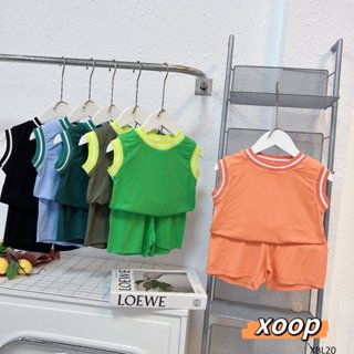 Bộ ba lỗ XOOP cotton lụa thoáng mát cho bé (10-25kg) XBL20,Đồ bộ thời trang quần áo trẻ em mặc nhà Phúc Yến