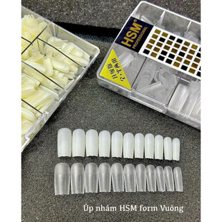 Móng úp tay HSM nhám - hộp 500 móng đủ size fom móng HSM chuẩn đẹp