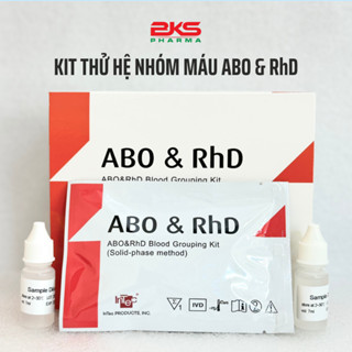 Bộ kit thử nhóm máu ABO & RhD INTEC dùng để phân biệt các loại nhóm máu