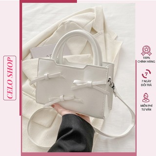  Túi xách nữ đẹp thời trang đeo chéo đi tiệc Celo Shop phối dây xích phong cách classic công sở dễ thương 