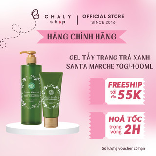 Gel tẩy trang trà xanh Santa Marche Green Tea Deep Cleansing 70g & 400ml Nhật