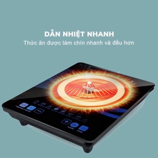 Bếp Từ Đơn Cảm Ứng Có Đèn LED , Bếp Điện Từ Thông Minh + Tặng kèm nồi