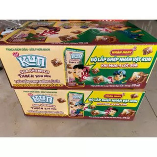 Thùng Sữa Kun Thạch Vị Cacao lúa Mạch (48hộp x 170ml)