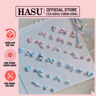 Set charm nơ baby - nơ xanh hồng gắn trai trang trí móng siêu hot - phụ kiện design móng nail xinh xắnnn