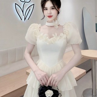 Váy tapta vát eo 2 tầng xòe