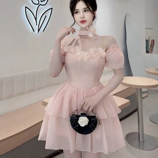 Váy tapta vát eo 2 tầng xòe