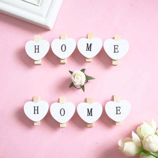 1 cái kẹp gỗ 3,5cm màu hoặc chữ cái home