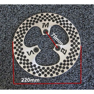 Đĩa phanh MBSACE 220mm xe điện Mavericks battle speed 3 lỗ đĩa phanh cố định Đĩa phanh Xe máy trước sau